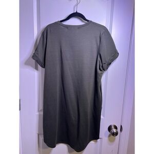 Three Bird Nest Olive Tee Dress XL – Relaxed Crew Neck‎ Short Sleeve Shirt Dress